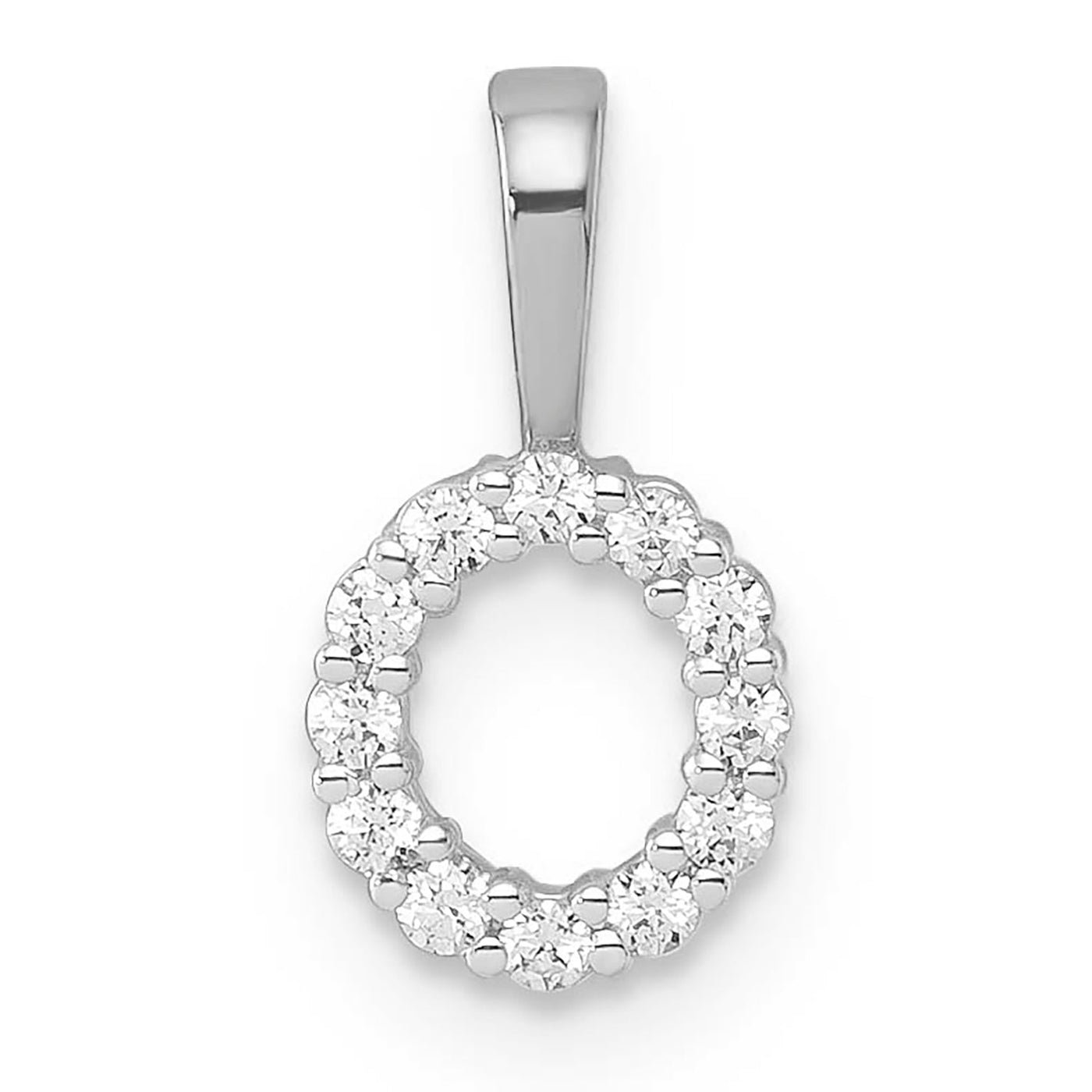 0.12ct Lab Grown Diamond Pendant in 9K White Gold