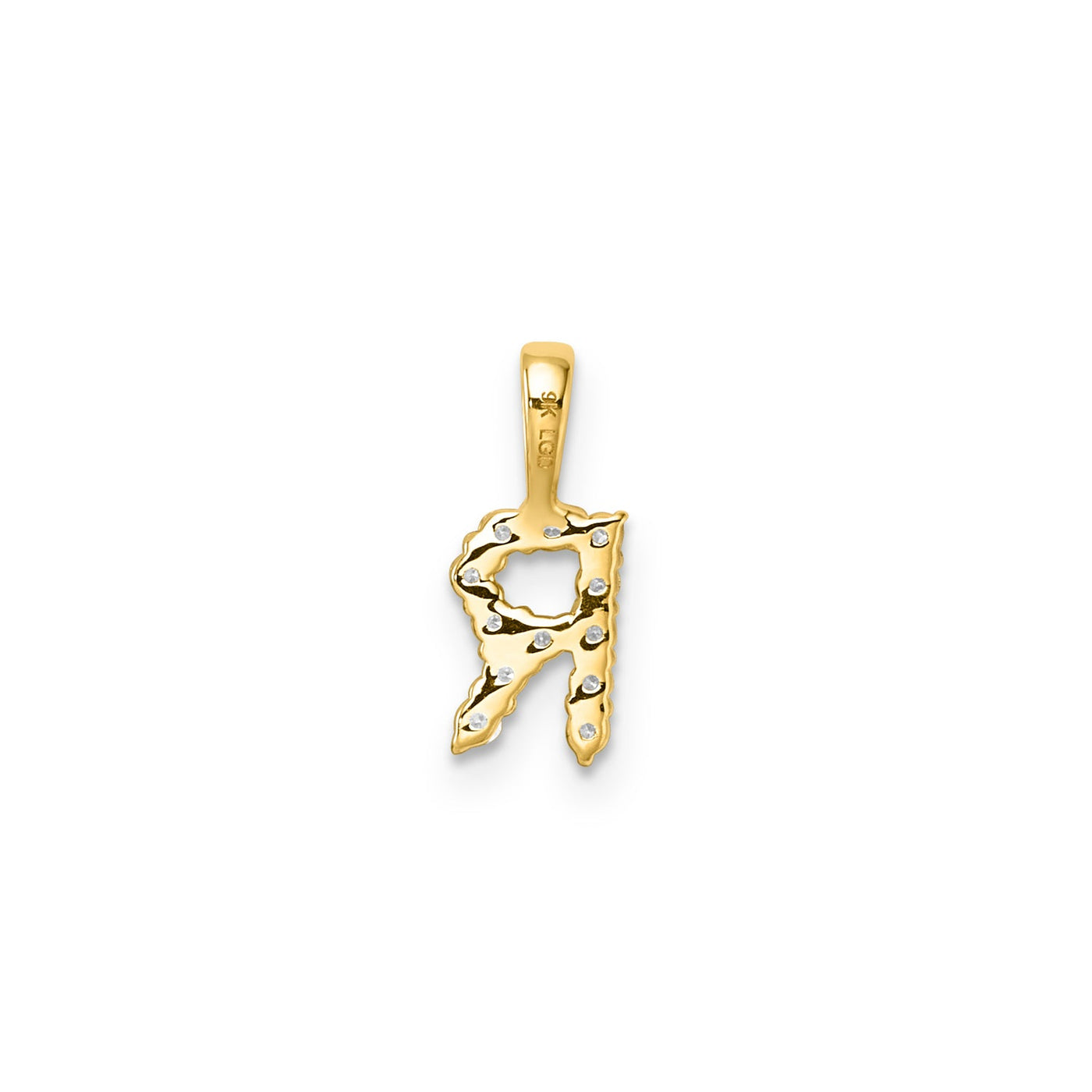 Petite Diamond Initial Pendant Letter R