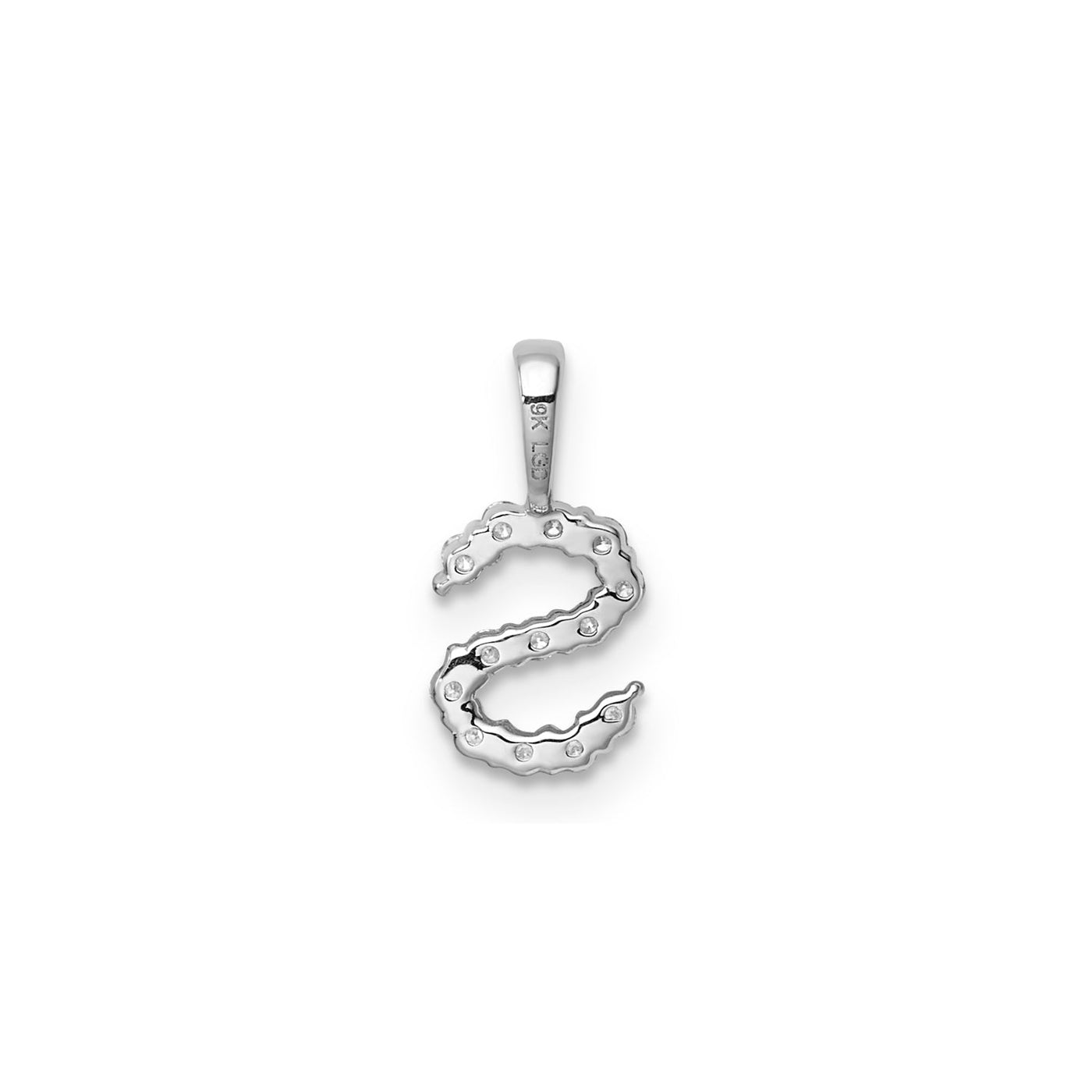 Petite Diamond Initial Pendant Letter S