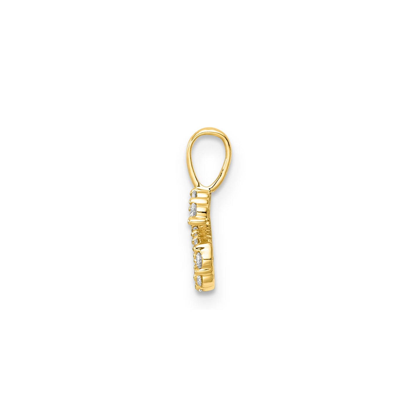 0.13ct Lab Grown Diamond Pendant in 9K Yellow Gold