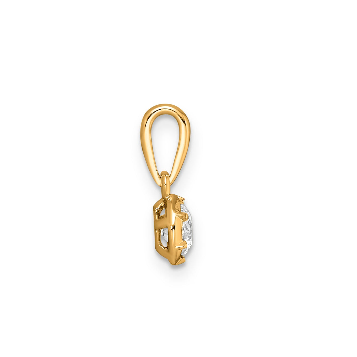 0.25ct Lab Grown Diamond Pendant in 9K Yellow Gold