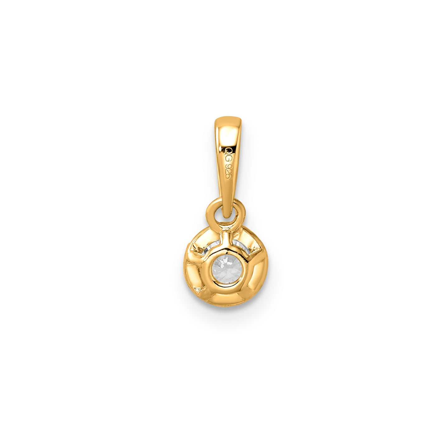 0.25ct Lab Grown Diamond Pendant in 9K Yellow Gold