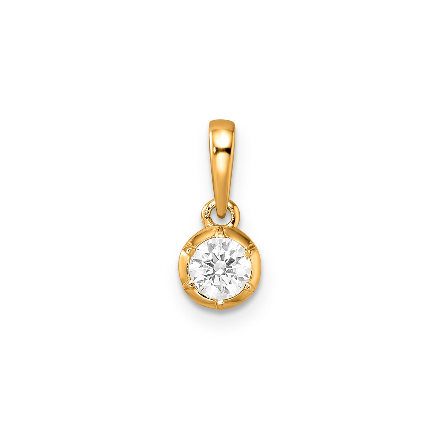 0.25ct Lab Grown Diamond Pendant in 9K Yellow Gold