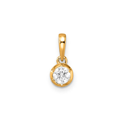 0.25ct Lab Grown Diamond Pendant in 9K Yellow Gold