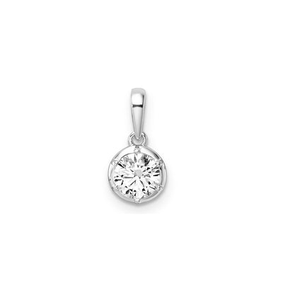 0.60ct Lab Grown Diamond Pendant in 9K White Gold