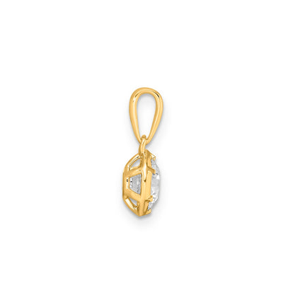 0.60ct Lab Grown Diamond Pendant in 9K Yellow Gold