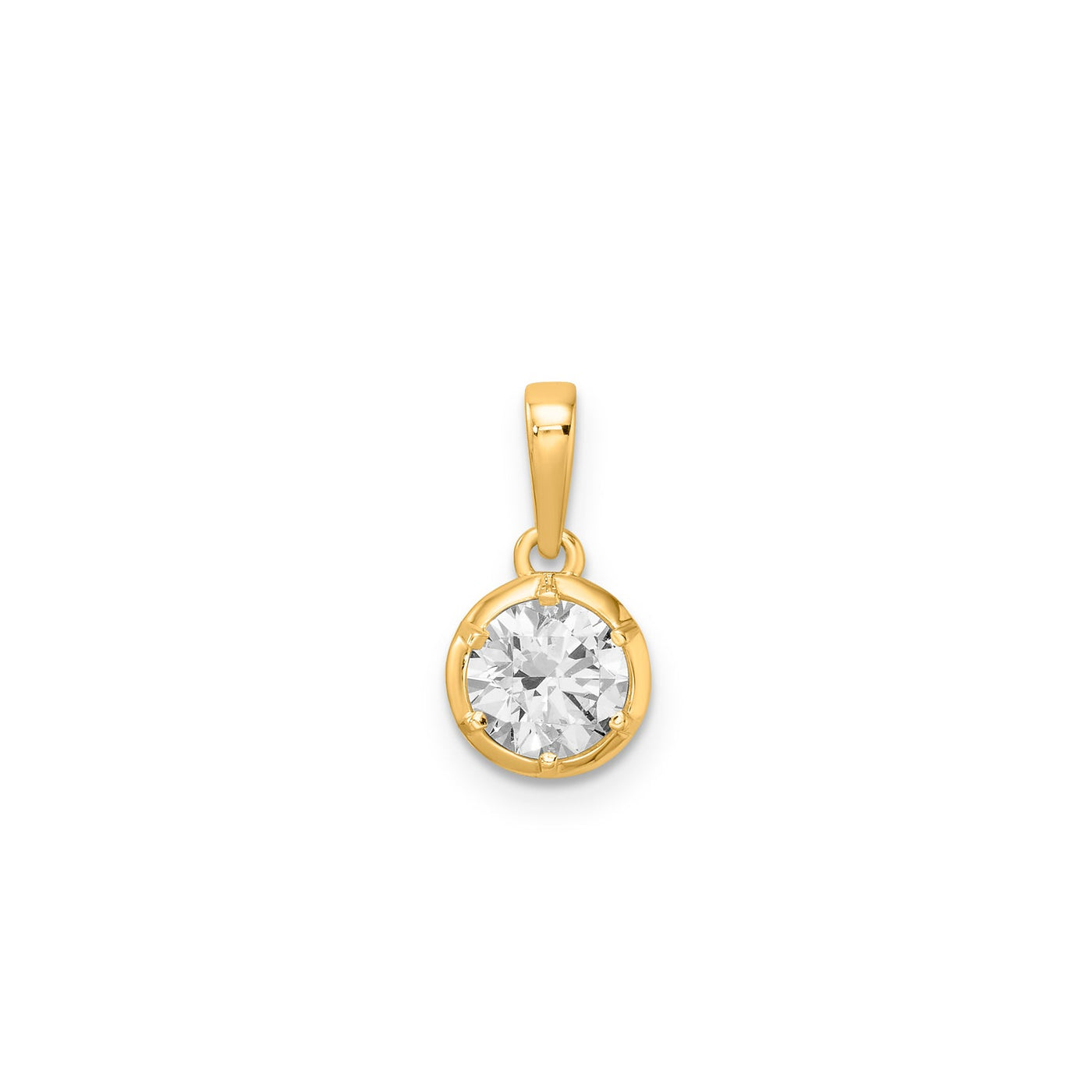 0.60ct Lab Grown Diamond Pendant in 9K Yellow Gold