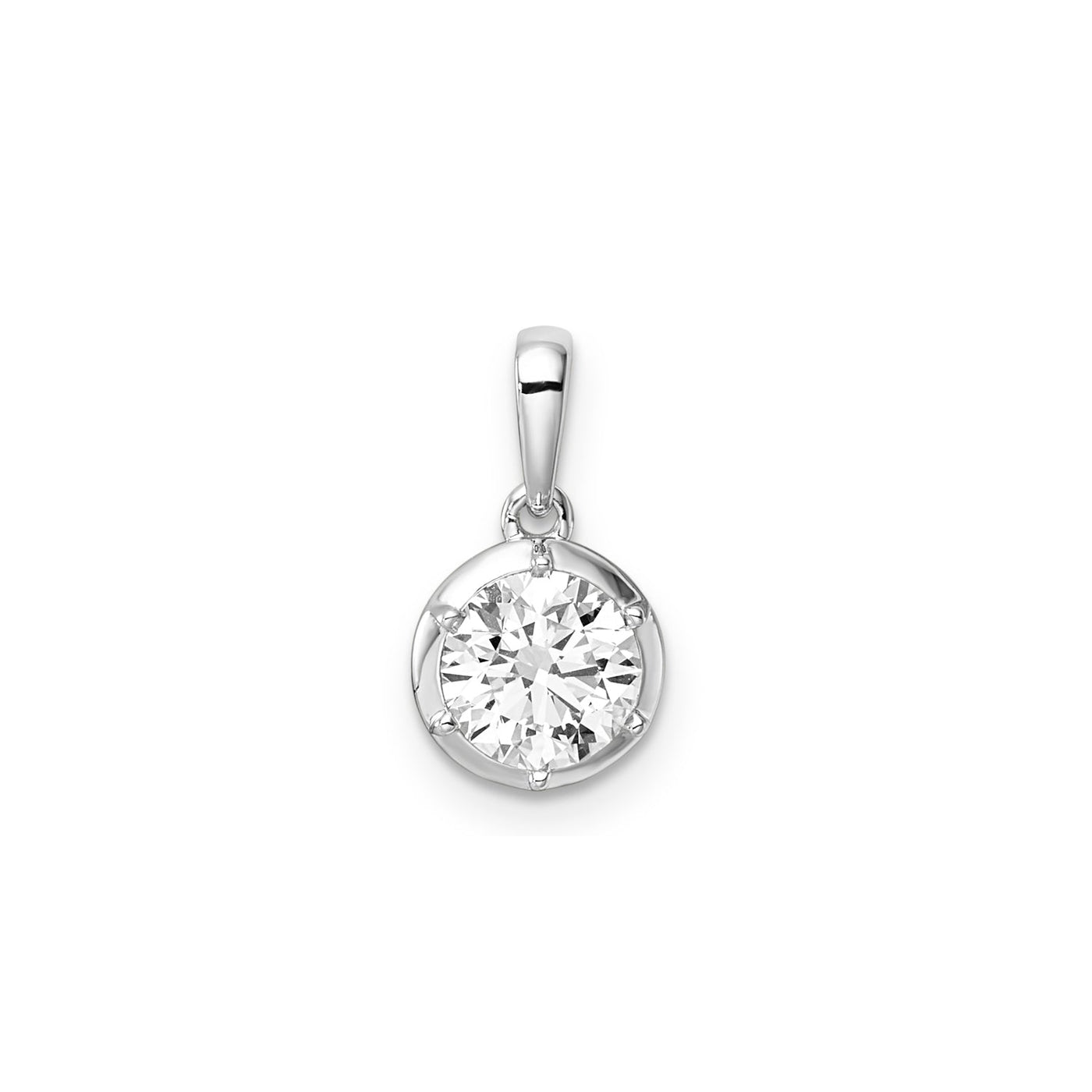 1.00ct Lab Grown Diamond Pendant in 9K White Gold