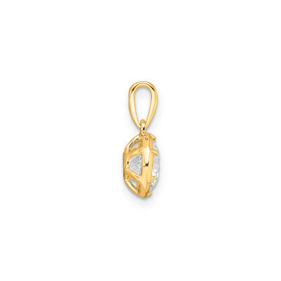 1.00ct Lab Grown Diamond Pendant in 9K Yellow Gold