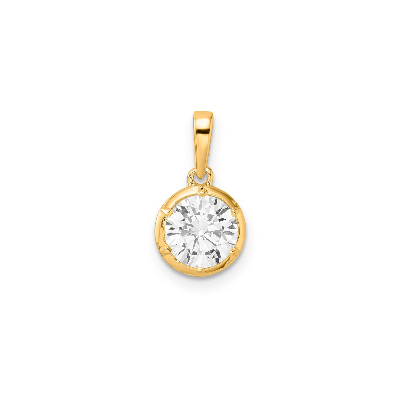 1.00ct Lab Grown Diamond Pendant in 9K Yellow Gold