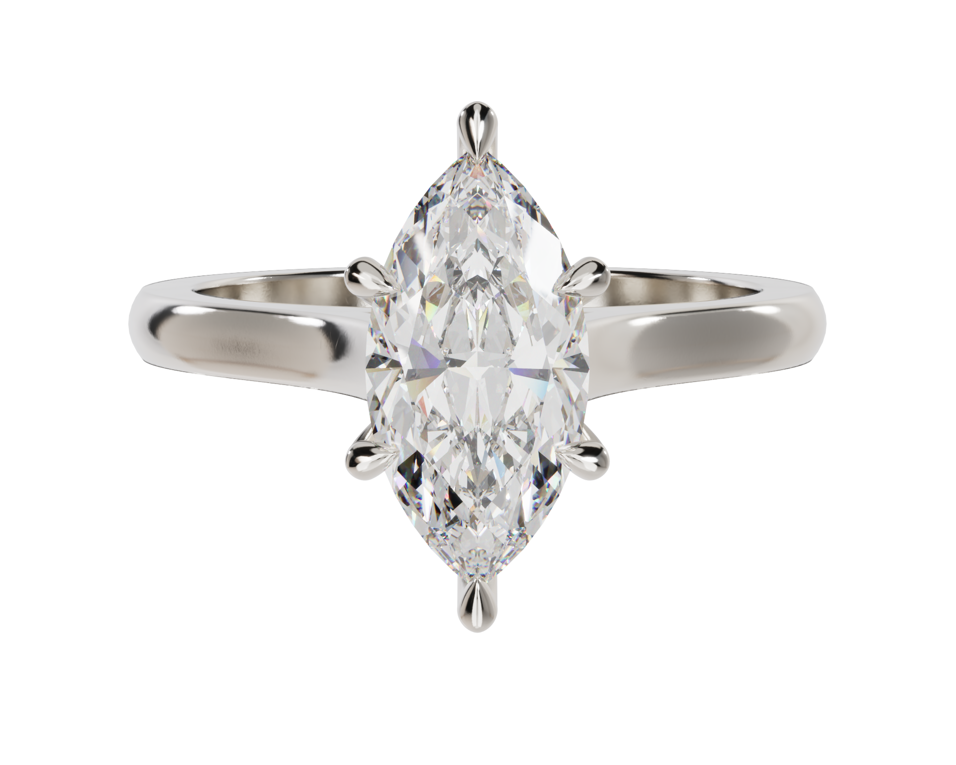 "Ella" Solitaire Marquise Cut Engagement Ring
