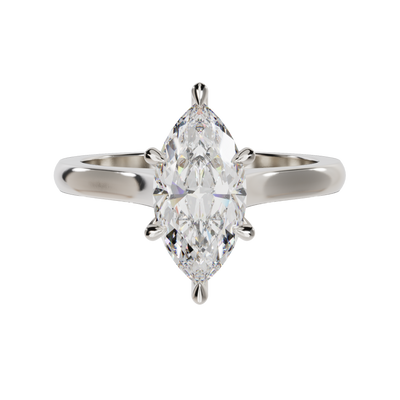 "Ella" Solitaire Marquise Cut Engagement Ring