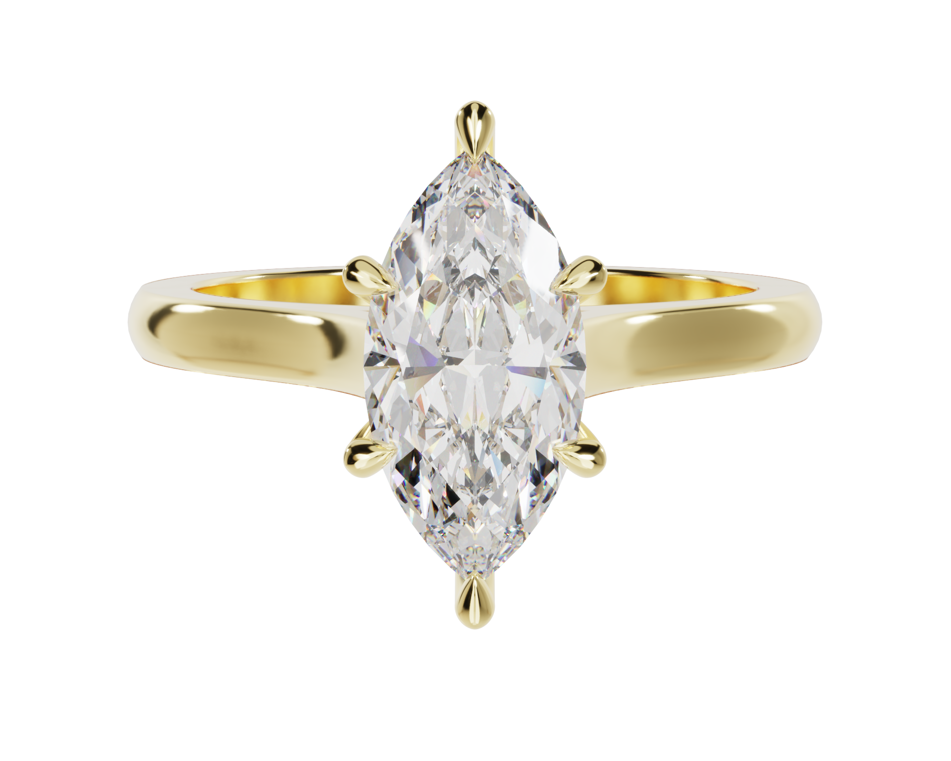 "Ella" Solitaire Marquise Cut Engagement Ring