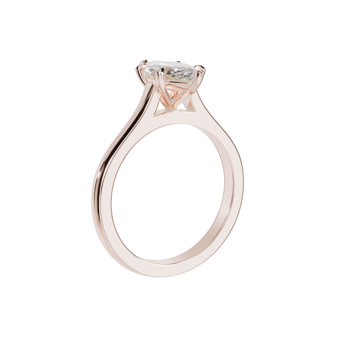 "Ella" Solitaire Marquise Cut Engagement Ring