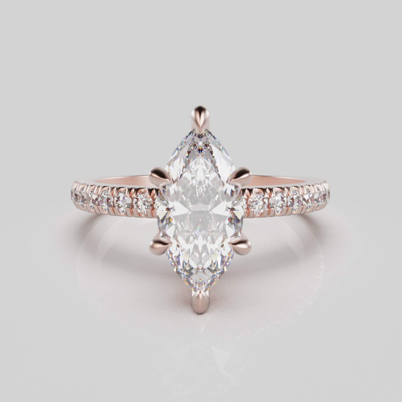 "Elsa" One Carat Marquise Cut Diamond Engagement Ring