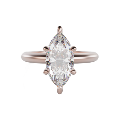 "Atlanta" Lab Grown Diamond Solitaire Engagement Ring Marquise Cut