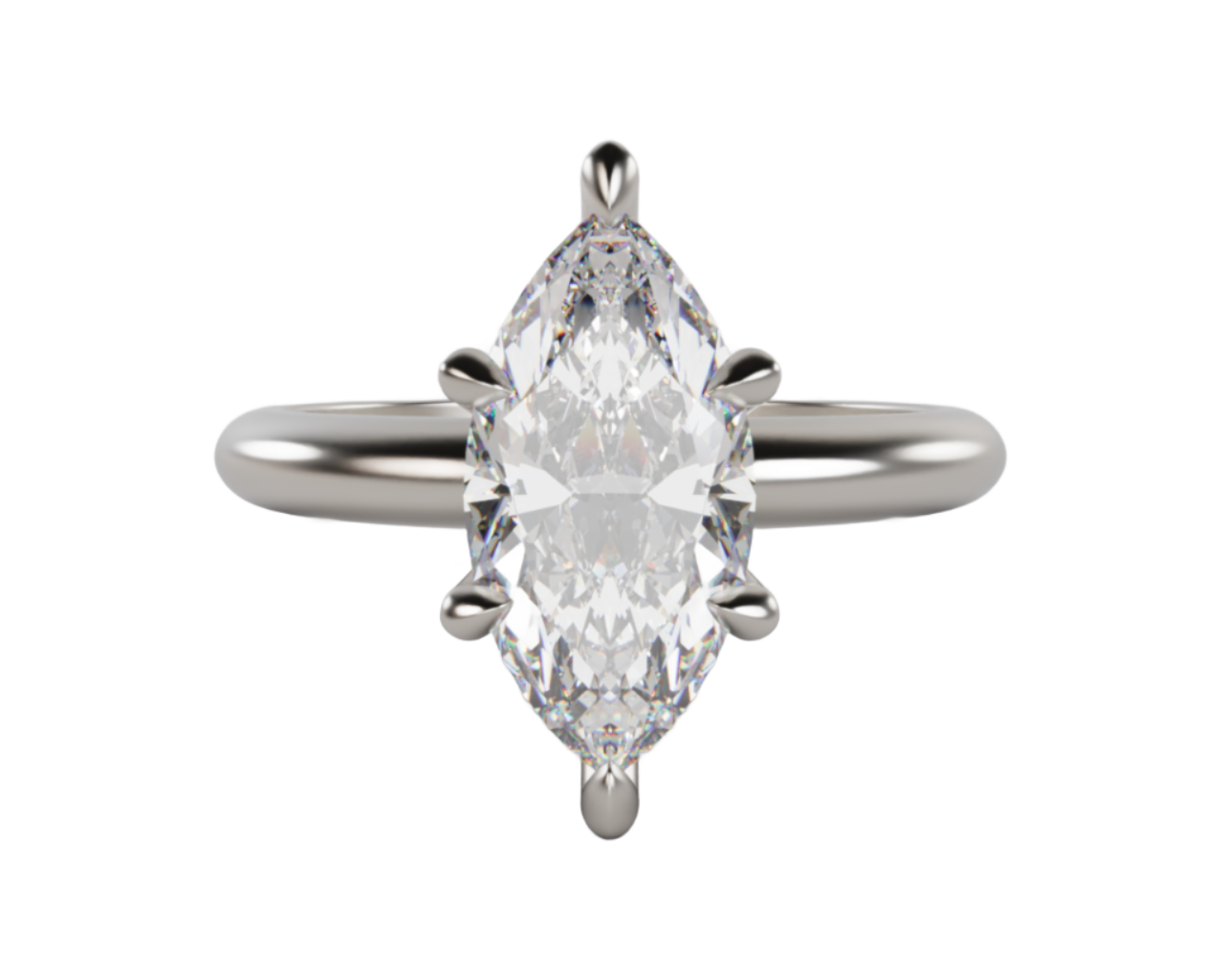 "Atlanta" Lab Grown Diamond Solitaire Engagement Ring Marquise Cut