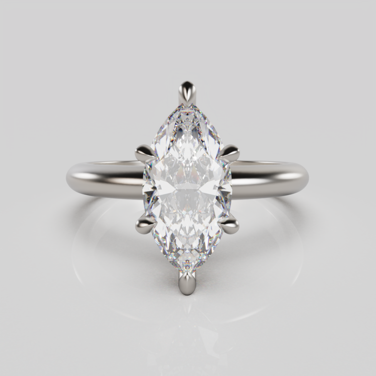 "Atlanta" Lab Grown Diamond Solitaire Engagement Ring Marquise Cut Nivoda test