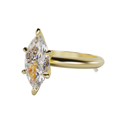 "Atlanta" Lab Grown Diamond Solitaire Engagement Ring Marquise Cut