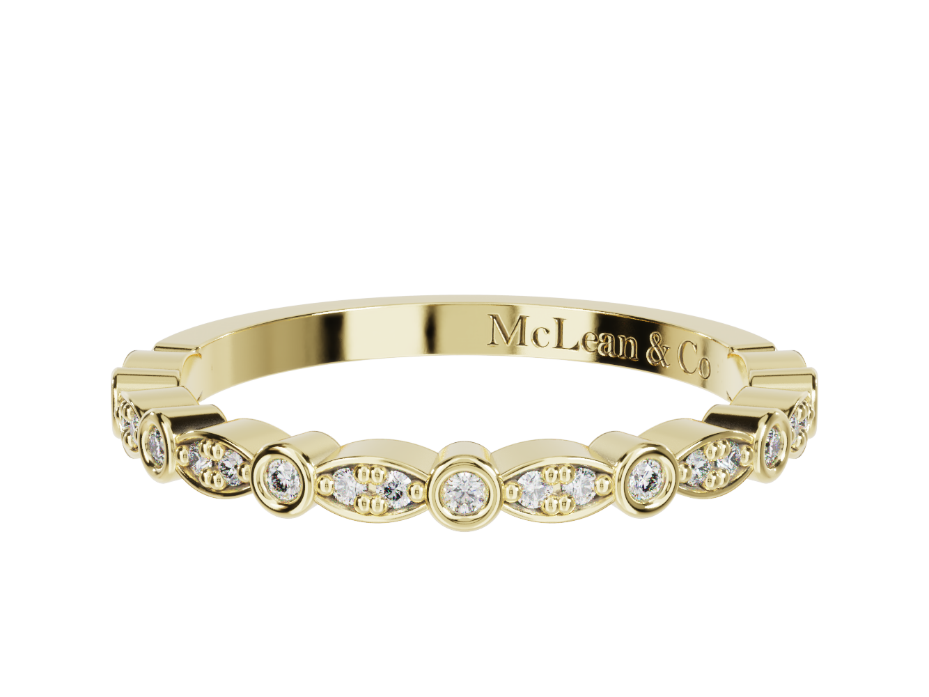 Delicate Diamond Gold Wedding Ring | McLean & Co Manufacturing Jewellers Sunshine Coast Australia