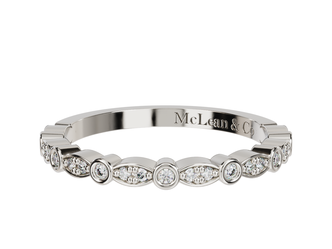 Custom Made Diamond Wedding Platinum Ring | McLean & Co Manufacturing Jewellers Sunshine Coast Australia