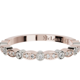 Rose Gold White Gold Custom Made Diamond Wedding Ring | McLean & Co Manufacturing Jewellers Sunshine Coast Australia