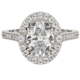'Evie'Oval Millgrain Engagement Ring