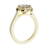 'Evie'Oval Millgrain Engagement Ring