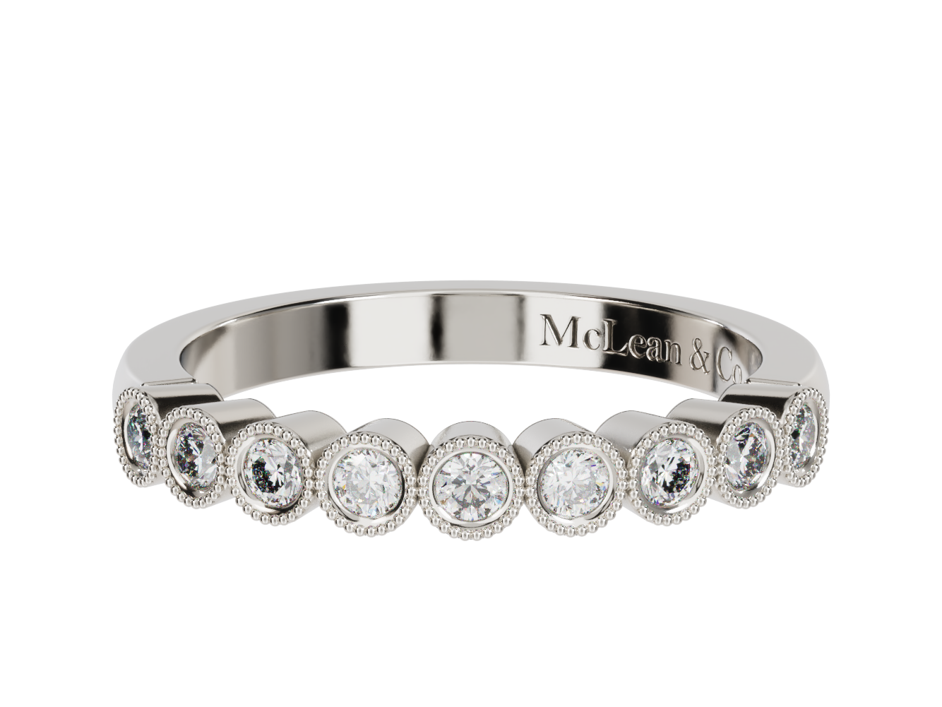 Diamond Millgrain Wedding Ring