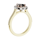 Pear Millgrain Gemstone Ring