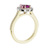 Pear Millgrain Gemstone Ring