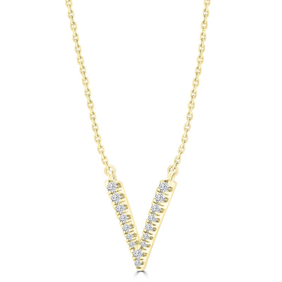 0.10ct HI I1 Diamond Necklace 40-45cm in 9K Yellow Gold