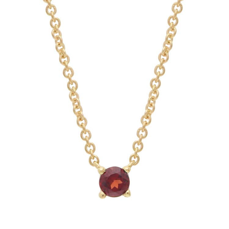 Garnet Necklace 40-45cm in 9K Yellow Gold