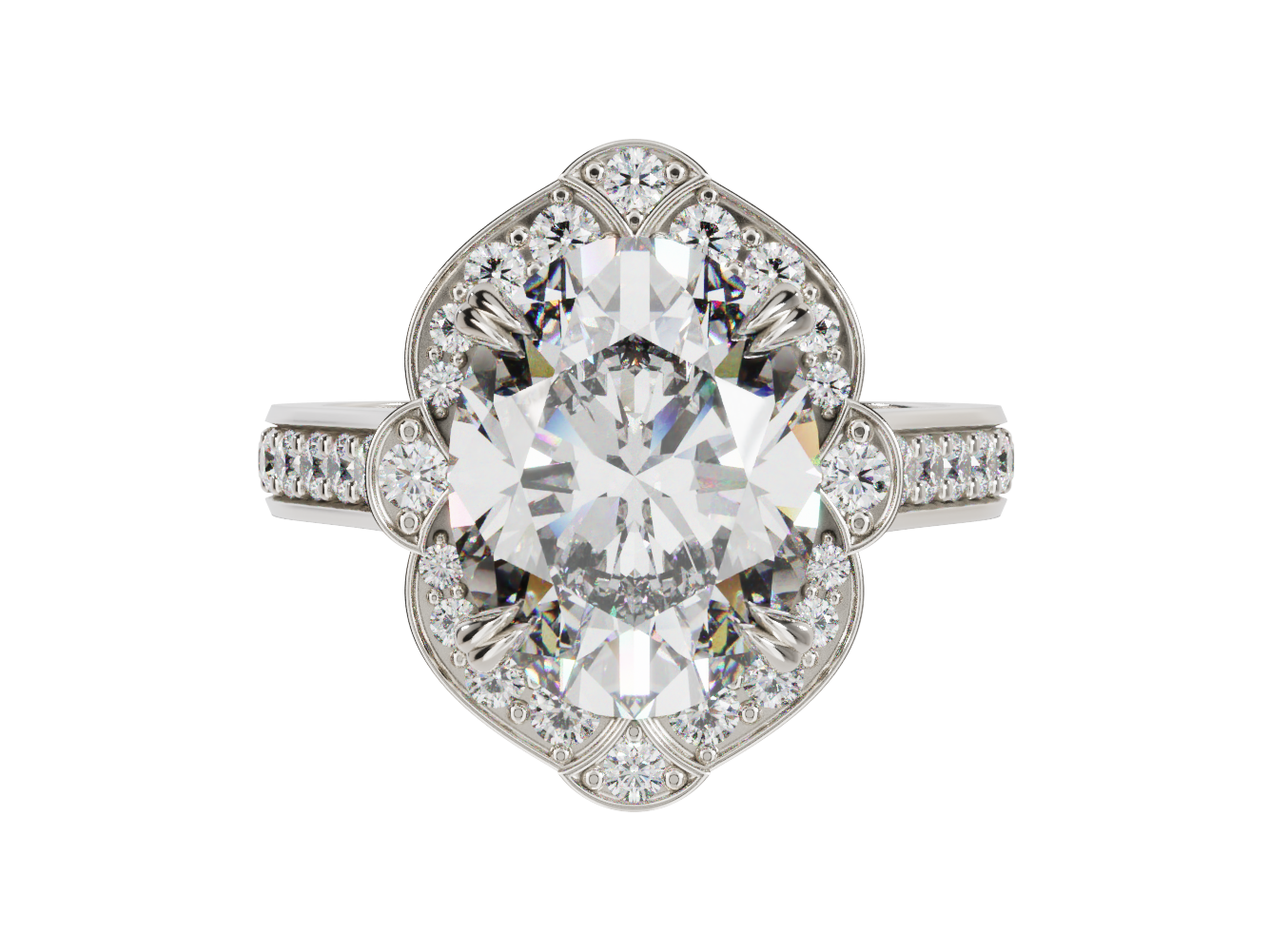 'Hollie' Oval Diamond Ring