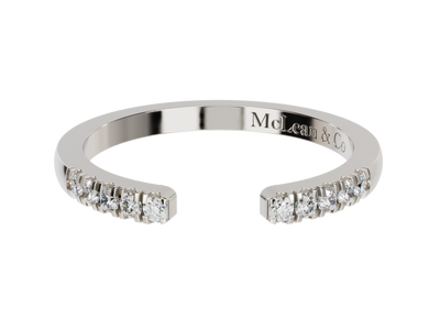 Open Split Diamond Wedding Ring