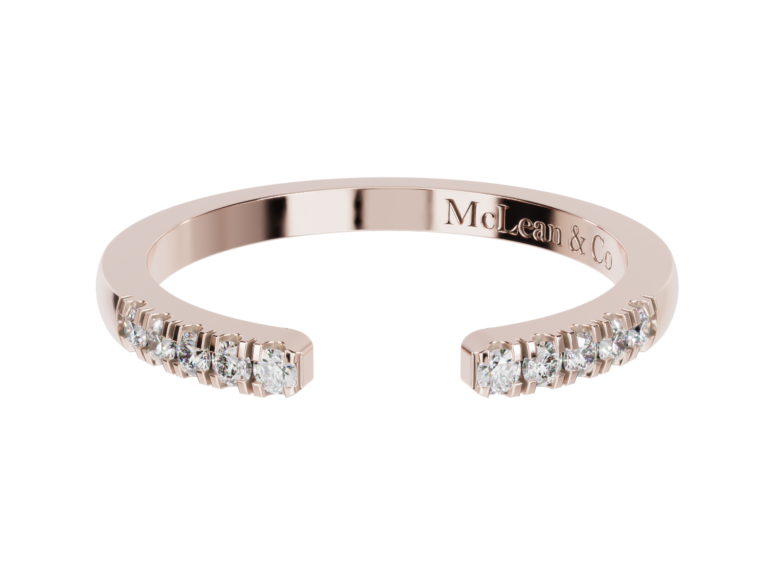 Open Split Diamond Wedding Ring