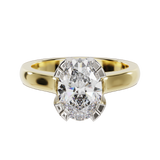 Oval Cut Diamond Solitare Engagement Ring