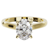 Hidden Halo Solitaire Oval Cut Engagement Ring