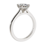 Hidden Halo Solitaire Oval Cut Engagement Ring