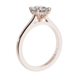 Hidden Halo Solitaire Oval Cut Engagement Ring