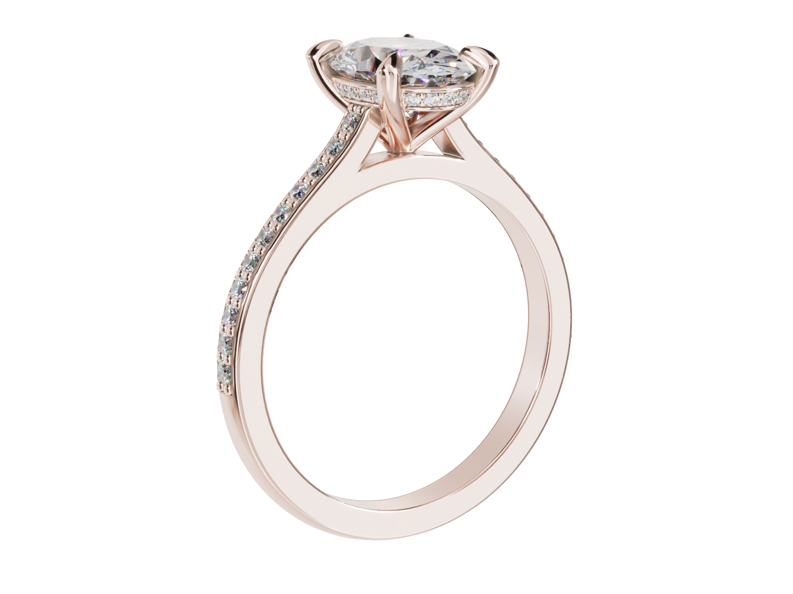 Oval Diamond Engagement Ring