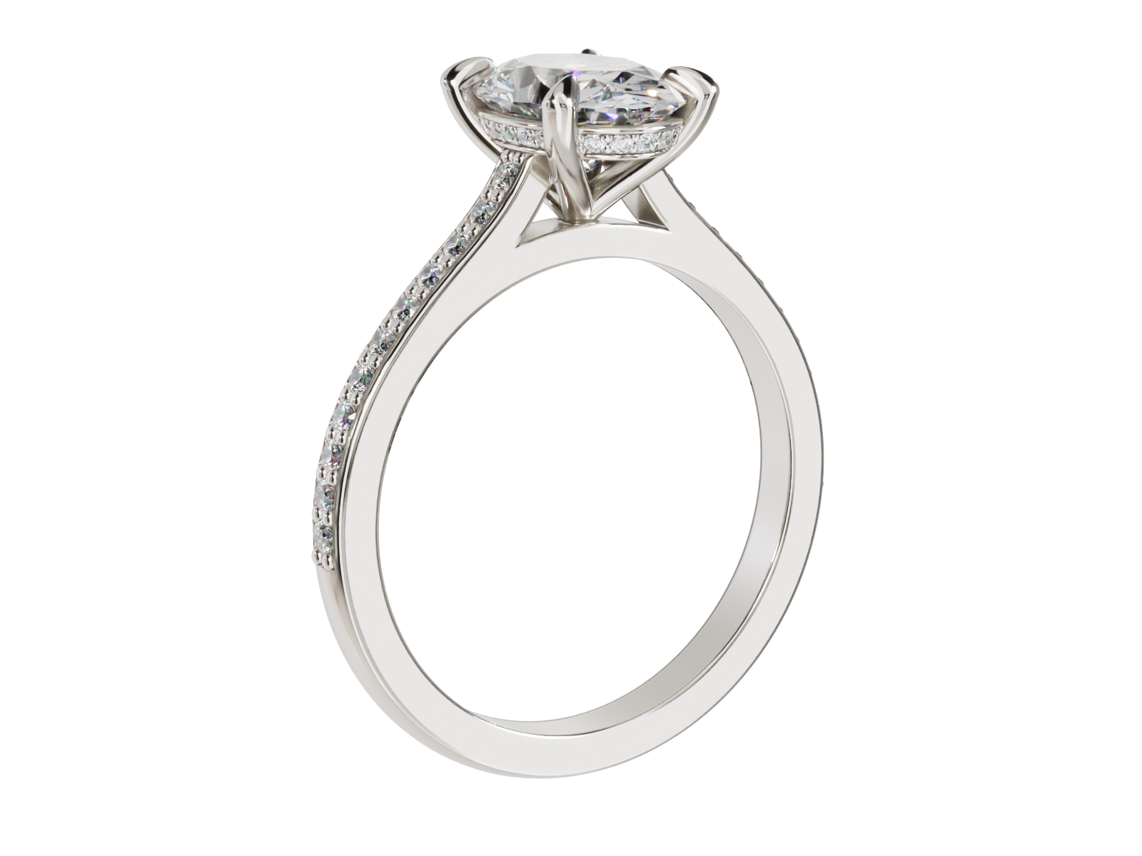 Oval Diamond Engagement Ring