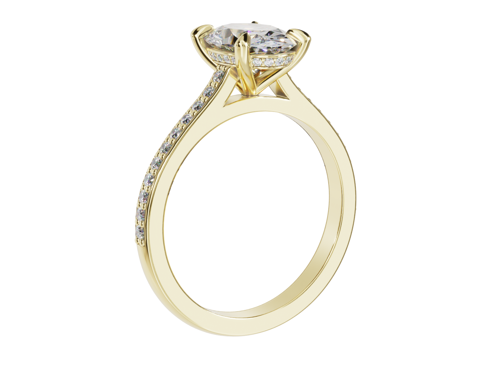 Oval Diamond Engagement Ring