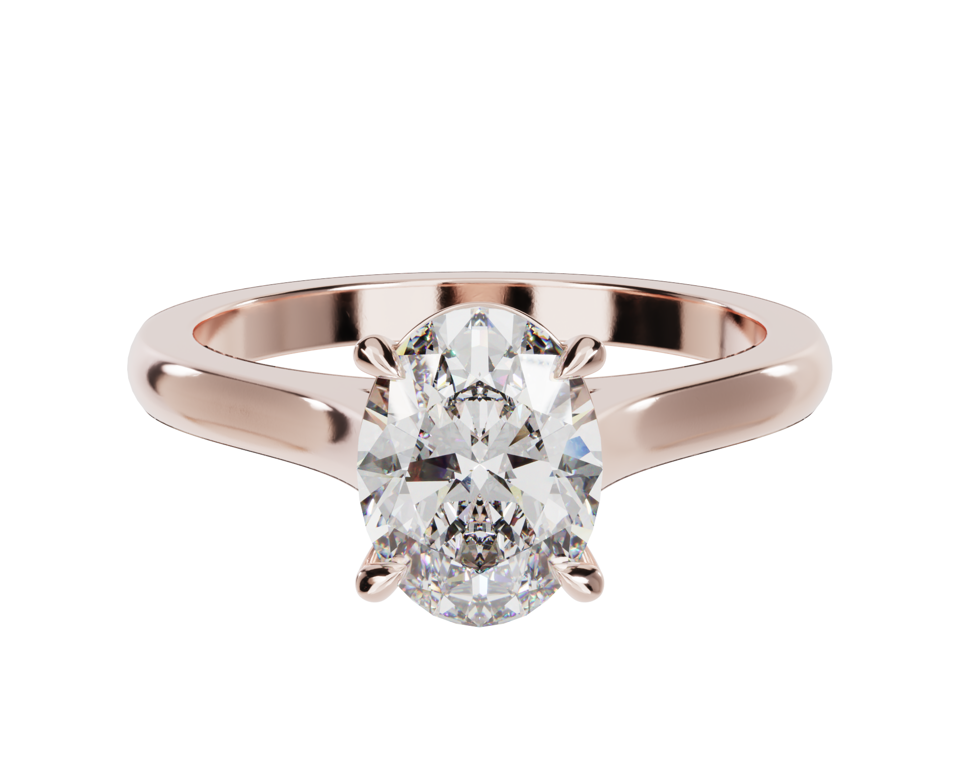"Ella" Solitaire Oval Cut Engagement Ring