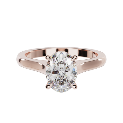 "Ella" Solitaire Oval Cut Engagement Ring