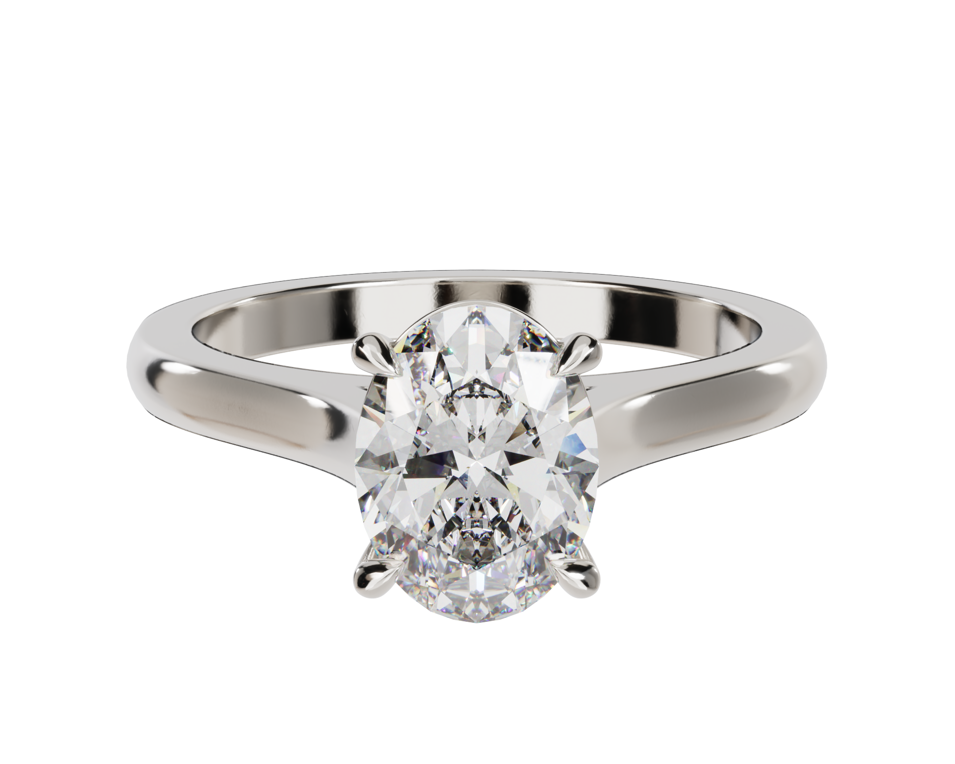 "Ella" Solitaire Oval Cut Engagement Ring