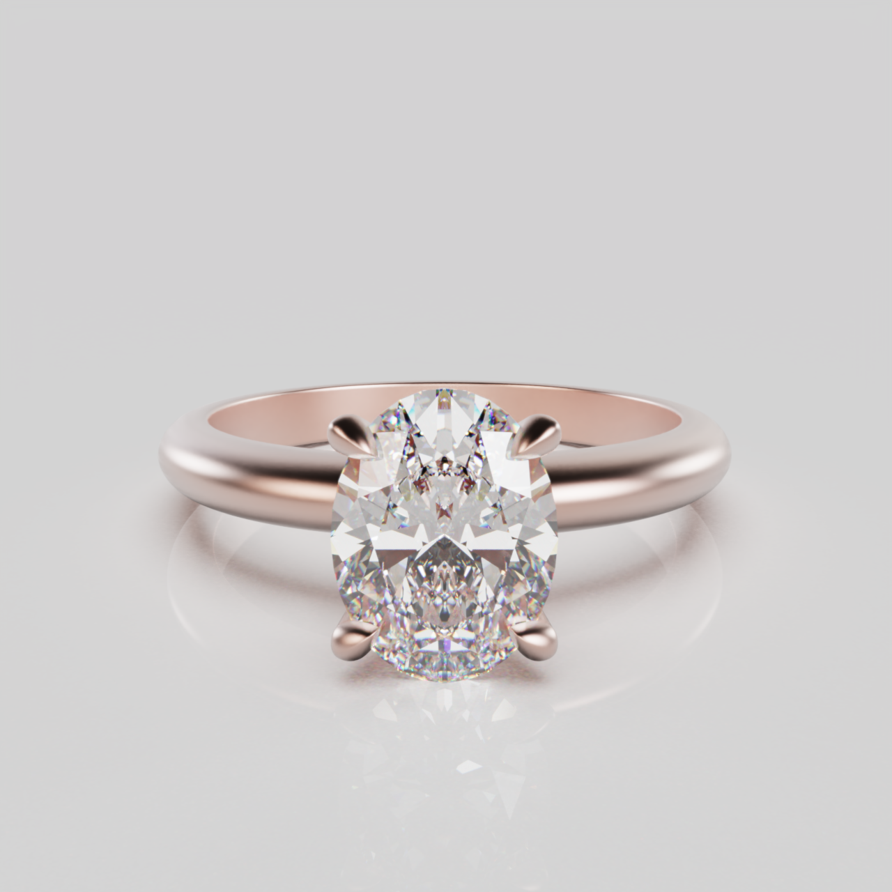 "Dana"  Oval Lab Grown Diamond Solitare Engagement Ring