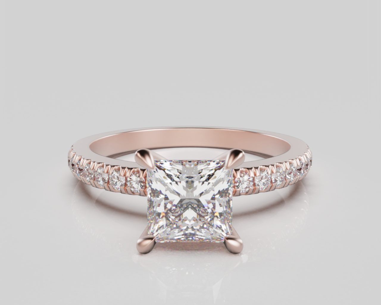 "Elsa" Lab Grown Diamond Princess Cut Diamond Engagement Ring