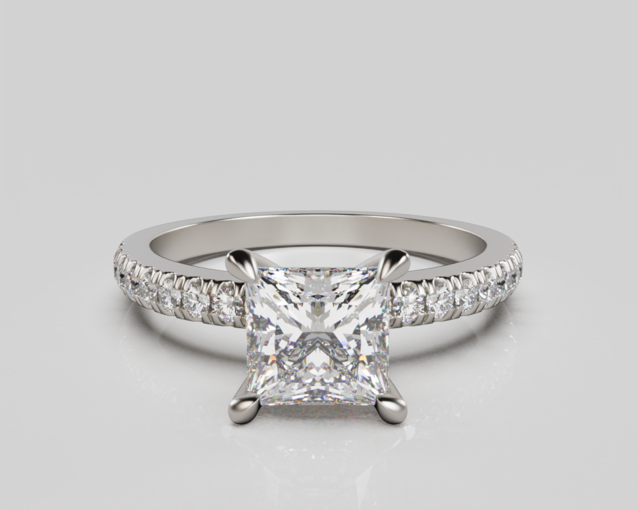 "Elsa" Lab Grown Diamond Princess Cut Diamond Engagement Ring