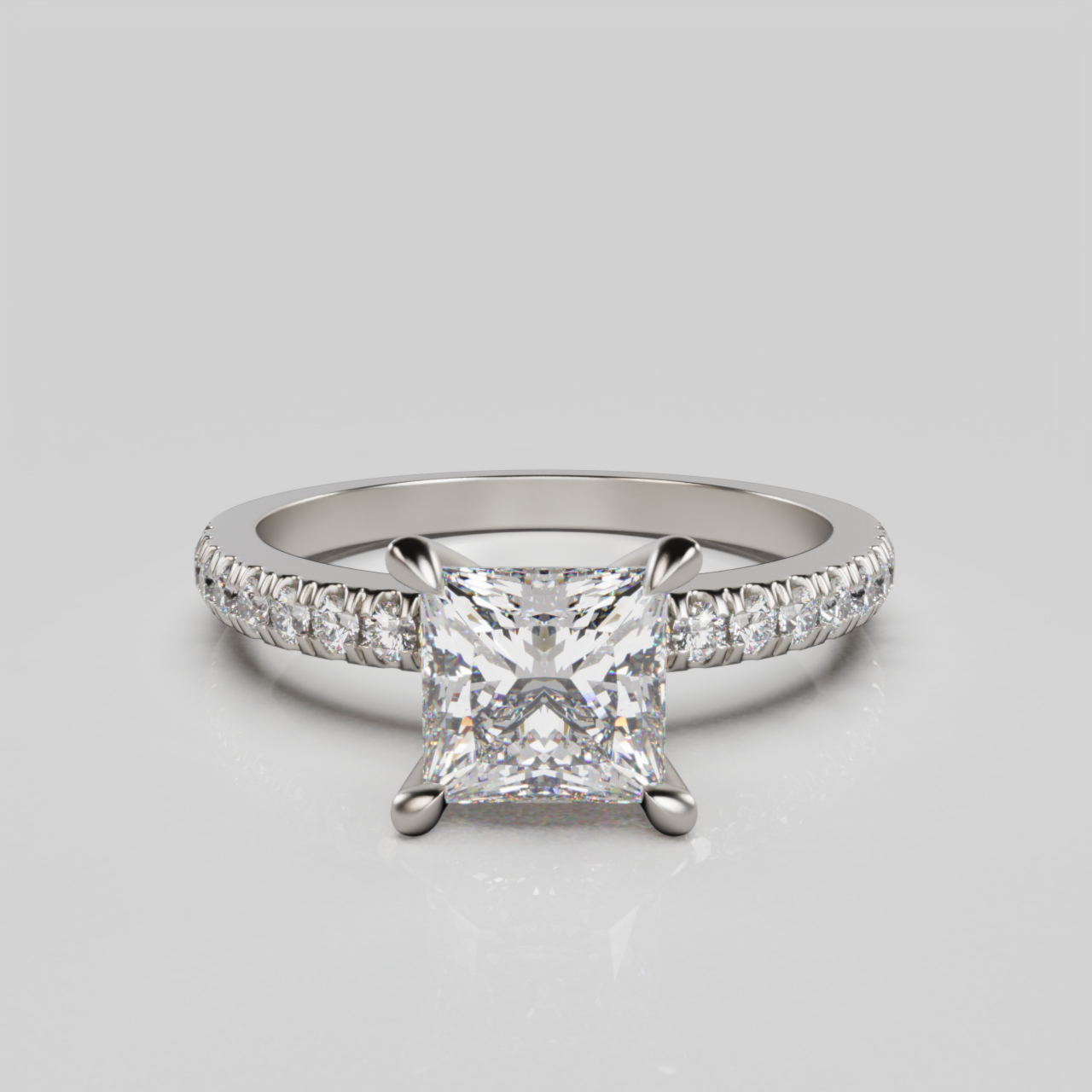 "Elsa" Lab Grown Diamond Princess Cut Diamond Engagement Ring
